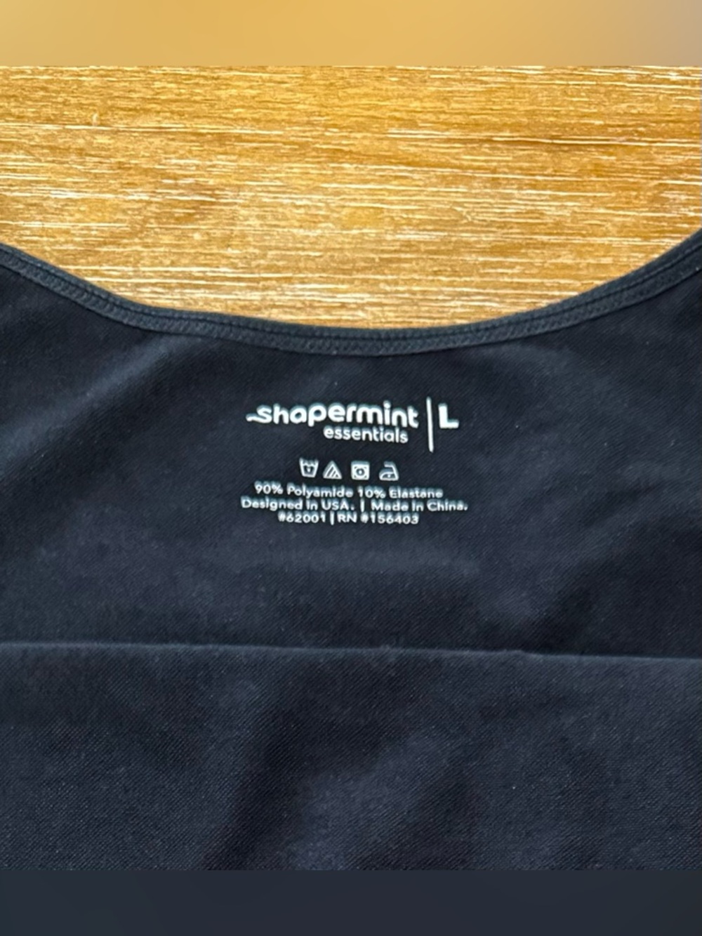 Shapermint Essentials All Day Every Day Scoop Neck Cami Large Black - Picture 3 of 5